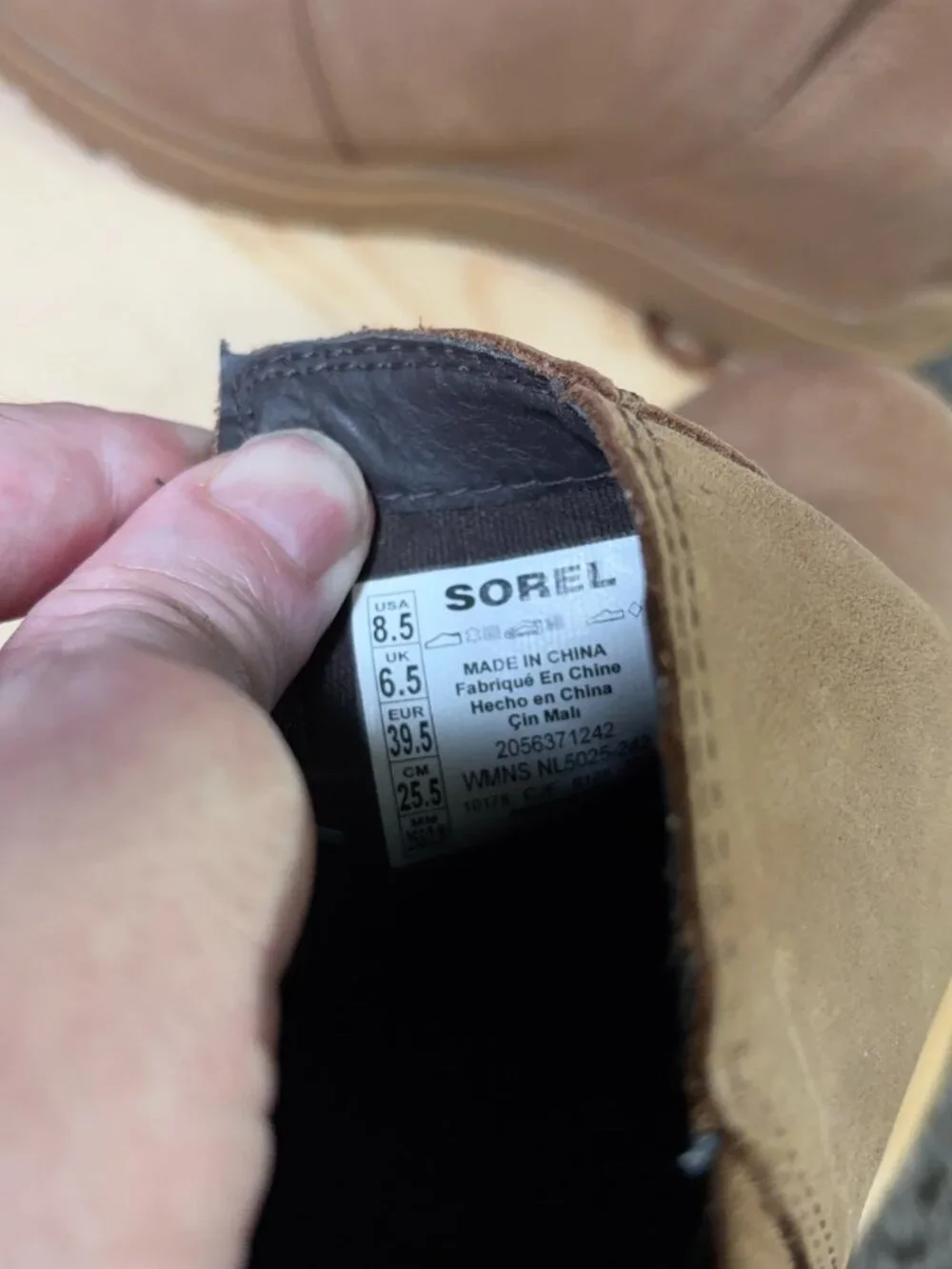 Sorel Evie II Hidden Wedge Boots Womens Size 8.5 Brown Leather Ankle Booties